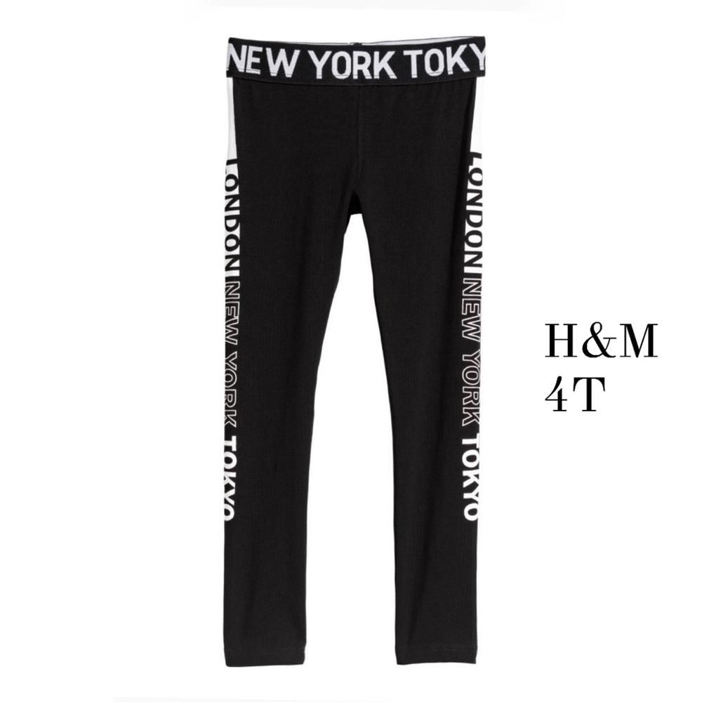 H&M, 4T-5T Fashion City Leggings,TOKYO, LONDON, NY